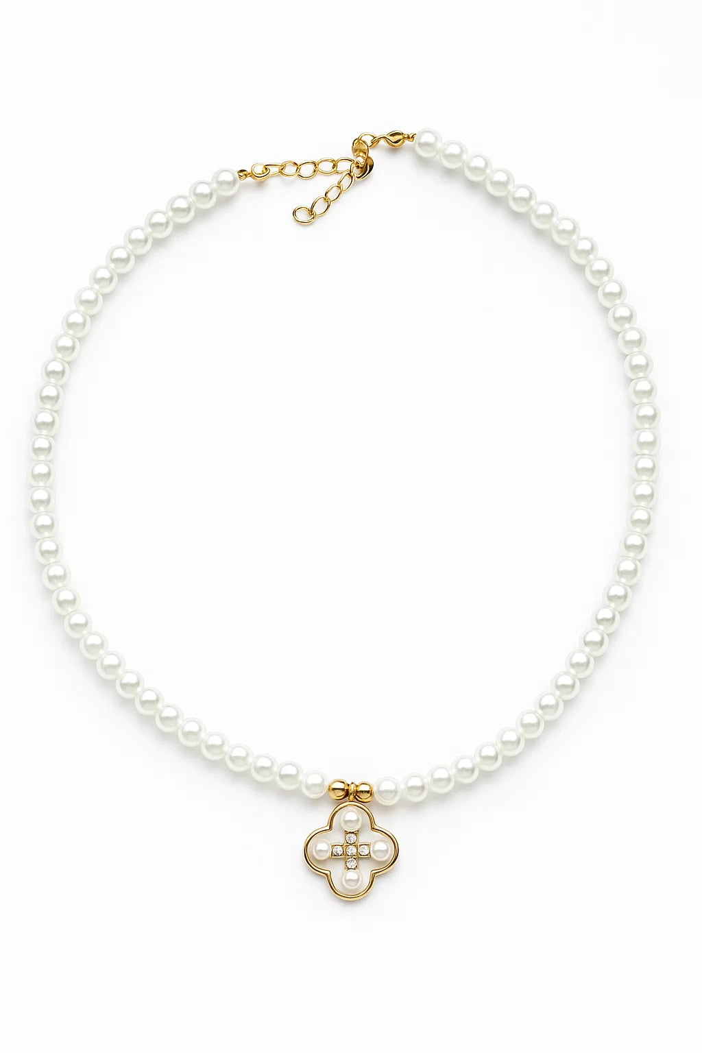 The Seraphina – Pearl Emblem Necklace