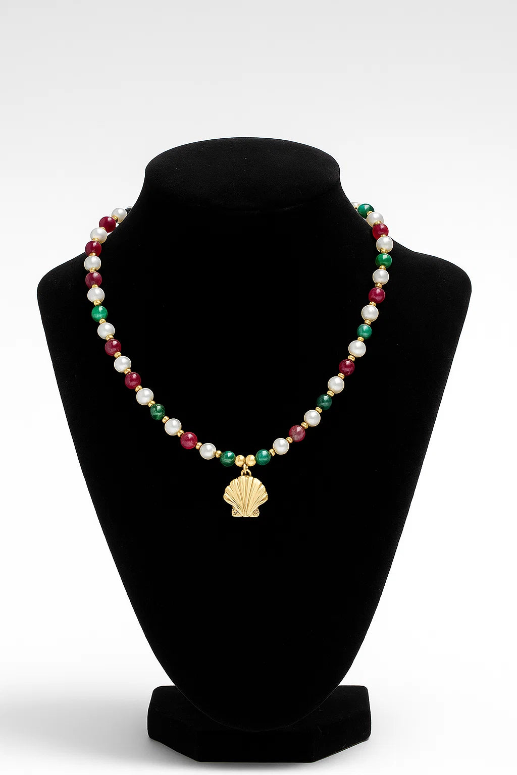 The Colette – Pearl & Gem Shell Necklace